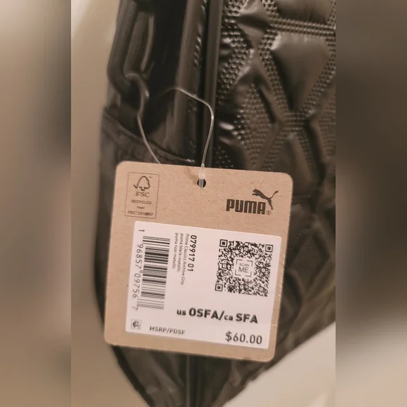 Puma Oversized Classics Archive Sports Bag with Handles, Black Metallic - Picture 7 of 12